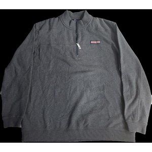 Vineyard Vines Mens Size 2XL Tall Quarter Zip Sweatshirt Pullover Comfy Gray